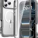 Diaclara Magnetic Designed for iPhone 17 Pro Case Full Body Bumper,[Compatible with MagSafe] Military Drop Proof Cover with Built-in Touch Sensitive Anti-Scratch Screen Protector, Grey Titanium