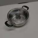 Stainless Steel Saucepan, 0.9 Quart Double Handle Milk and Soup Pot with Lid for Warming, Cooking and Boiling Milk, Spaghetti, Soup in Kitchen and Outdoor (16cm)