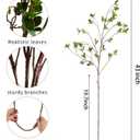 4Pcs Realistic Artificial Greenery Stems - 43" Faux Branches for Vase,Tall Fake Plants Ficus Twig for Wedding Vase Filler Shop Home Decoration
