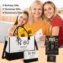 Birthday Gifts for Women Canvas Tote Bag, Unique Gifts for Wife Mom Friends Her, Vintage Handbag Cosmetic Bag Poster