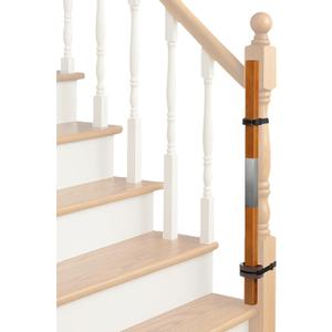 1 Pcs No Hole Stairway Baby Gate Adapter - Fits Round & Square Banisters, Compatible with Most Hardware and Pressure Mount Baby Gates Up to 37 inches Tall