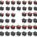 WMYCONGCONG 40 Pcs SPST 2 Position On/Off 2 Pin Mini Boat Rocker Switch AC 3A/250V 6A/250V 10A/125V (2 Kinds)