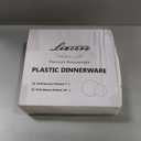 Liacere 50PCS Green Plastic Plates - Heavy Duty Disposable Plate-Green and Gold Include 25PCS Dinner Plate, 25PCS Dessert Plates for Easter&Baby Shower Gifts & Chrismas &Christmas