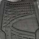 FH Group Automotive Floor Mats Universal Fit Climaproof for All Weather Protection Heavy Duty Rubber fits Most Cars, SUVs, and Trucks, Trim to Fit Black