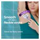 Gillette Venus Extra Smooth Contour Razor for Women, Includes 1 Reusable Razor Handle + 4 Count 5-Bladed Razor Refills, Women's Razor with Flexiball Pivoting Handle and Shower Holder