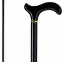 GUYUE Handmade Wooden Walking Cane for Men and Women Ergonomic Wood Cane (Gloss Black, 37" (for 6'0" to 6'1"))