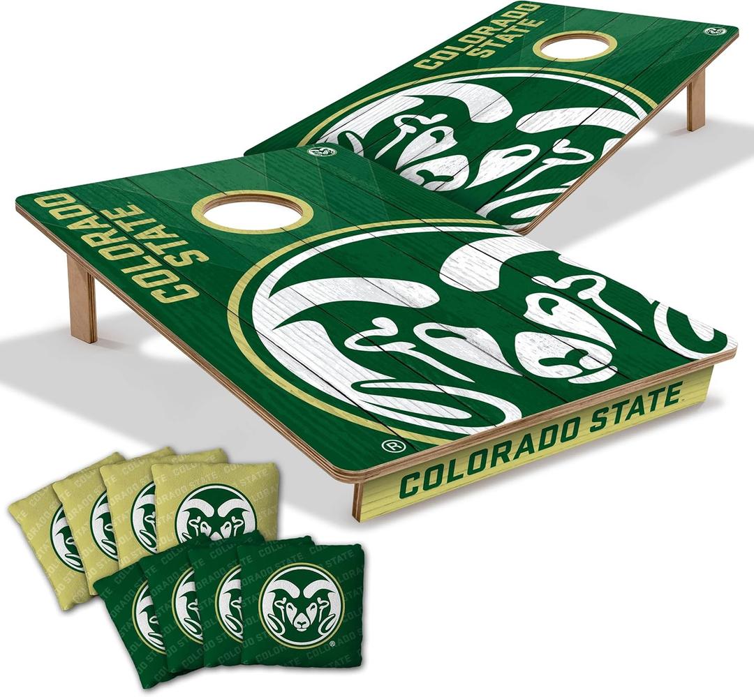 YouTheFan NCAA 2 x 3 Wood Cornhole Game with Logo Bags (Colorado State Rams)