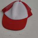 Men Women Foam Trucker Hat Mesh Cap Solid Colors Lightweight with Adjustable Snapback Collection (One Size, Red)