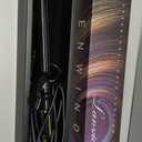 Lanvier 1 Inch Extra Long Hair Curling Iron with Ceramic Tourmaline Barrel, Professional Hair Curler up to 450F with Dual Voltage for Worldwild Use, Hair Waving Style Tool for Girls&WomenBlack