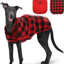 PAWZ Road Dog Winter Coat with 5 Layers Warm Material, Reversible Dog Clothes with 2 Sides, Dog Jacket Outdoor Water Repellent, (Red Plaid XL) (X-Large (Pack of 1))