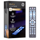 GE Universal Remote for Seniors, Elderly and Visually Impaired, Simple Use, Smart TV Compatible, 4 Device, Backlit, Brushed Graphite 71262