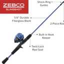 Zebco Slingshot Spincast Reel and Fishing Rod Combo, Blue
