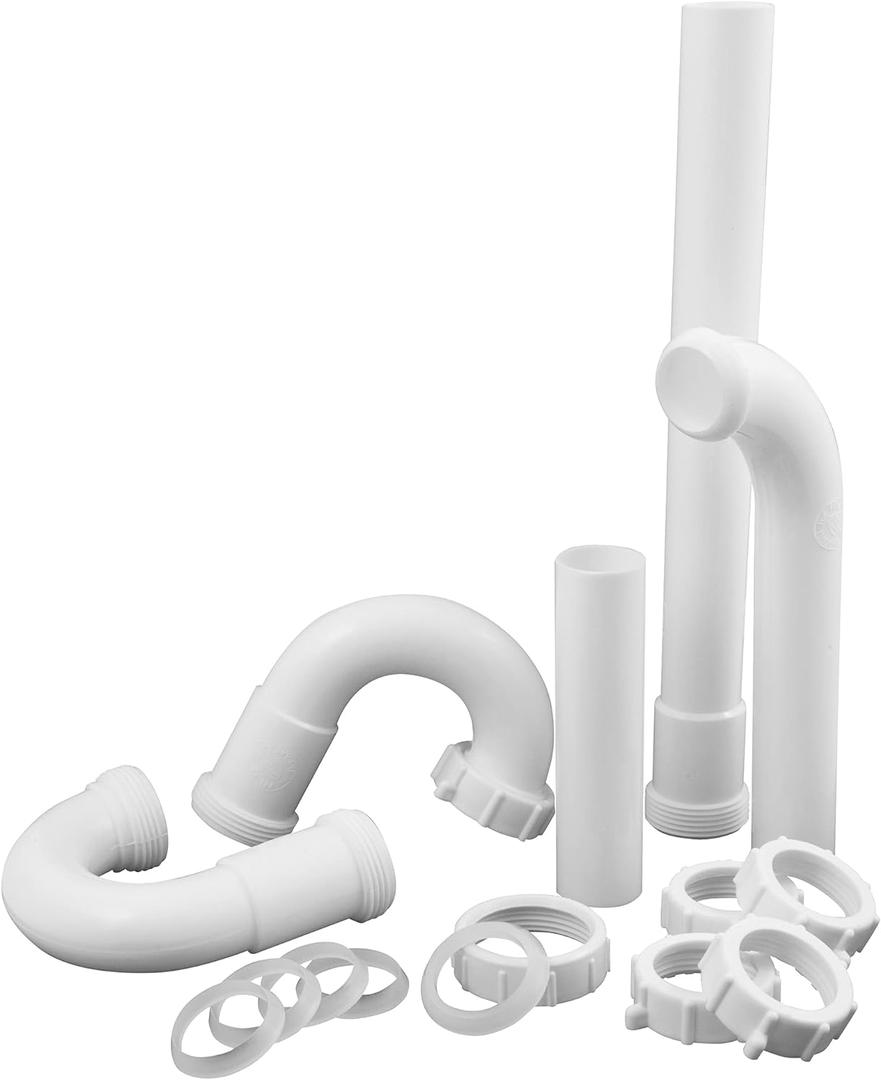 Plumb Craft Complete Bathroom Sink Drain Repair Kit, White (15 Piece)