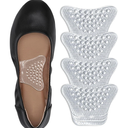 Arch Support Inserts Women, Customizable 3-Height System for Plantar Fasciitis, Non-Slip Invisible Bio-Gel, Butterfly Contour for Heels, Flats & Sandals (2 Pairs, Low Arch)