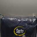 Serta Goose Feather Down Fiber Cotton Comforter Queen Size - 100% Cotton Duvet Insert - Hotel Luxury Hypoallergenic Bedding Comforter All Season Medium Warmth 90 x 90 Inch White