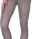 EXQUISLIFE Fleece Lined Tights Sheer Women - Fake Translucent Warm Pantyhose Leggings Sheer Thick Tights, for Winter (Black)