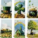 St. Patrick's Day Kitchen Towels 18x26 Inch Clover Kitchen Dish Towels Hand Towels Seasonal Holiday Anniversary Indoor Bathroom Decoration Set of 6