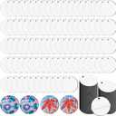 200Pcs Round Sublimation Earring Blanks Bulk Double-Sided MDF Wood Blank Sublimation Earring for Sublimation White Earrings for DIY Craft