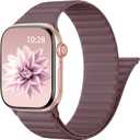 Patented Magnetic Sport Silicone Band Compatible with Apple Watch Bands 40mm 38mm 41mm 44mm 45mm 42mm 49mm Women Men, Soft Silicone Sport Loop Strap for iWatch Series 11 10 9 8 7 6 5 4 3 2 1 SE Ultra