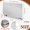 2 Pack Deep Fryer Splash Guard Silver 20-1/2" W x 9" H