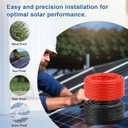 Solar Panel Wire 10 AWG(6mm) - Solar Extension Cable 100Ft Black & 100Ft Red 10 Gauge Tinned Copper PV Wire for Outdoor Automotive RV Solar Panel Boat Marine (Black+Red)