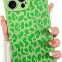 OOK Magnetic for iPhone 16 Pro Case, Silicone Green Leopard Cute Pattern, Compatible with MagSafe Cheetah Print Camera Protection Shockproof Slim Phone Case for 6.3inch, Green