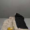 FUNNY FUZZY Pet Fluffy Fuzzy Couch Cover, Calming Washable Dog Bed Sofa Protector Pets Mat for Small Medium Dogs and Cats (Tie-dye Blue,33.45  28.35  5.51 in)