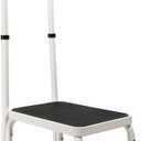 Sattiyrch Step Stool with Handle for Ederly,Sturdy and Lightweight Stool with Anti-Skid Platform,Easy Assmbly,Safely Supports up to 350 Pounds with 9.5 Inch (White)