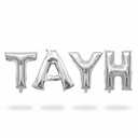 Silver Balloons For Birthday Party Etc ... A,A,T,H,Y,Y 13 Inch