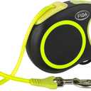 Fida Retractable Dog Leash, Reflective 16ft Heavy Duty Pet Walking Leash for Medium/Large Dog up to 110 lbs, Tangle Free. One-Hand Brake (Large, Neon Yellow)