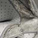 Floralux Rugs for Living Room, 6x9 Large Shag Area Rug, Tie-Dyed Light Grey Soft Fluffy Carpets for Bedroom