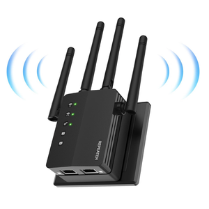 1200Mbps Dual Band 5GHz/2.4GHz WiFi Extender, WiFi Extender Signal Booster, 12880 Sq.Ft Coverage, 105Device Support, Setup for Home & Outdoor Use