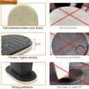 Furniture Sliders for Hardwood Floors Felt-8 Pack 9-1/2" Oval Reusable Furniture Slider with Extra Thick Design - Heavy-Duty Furniture Movers - Beige Felt Sliders Effortless Moving