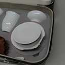 Gongfu Tea Set, Kung Fu Tea Set, Chinese Tea Set, Portable Ceramic Tea Set, Asian Tea sets for adult, Loop Handle Tea Set (Lifting Beam-6 Cups)