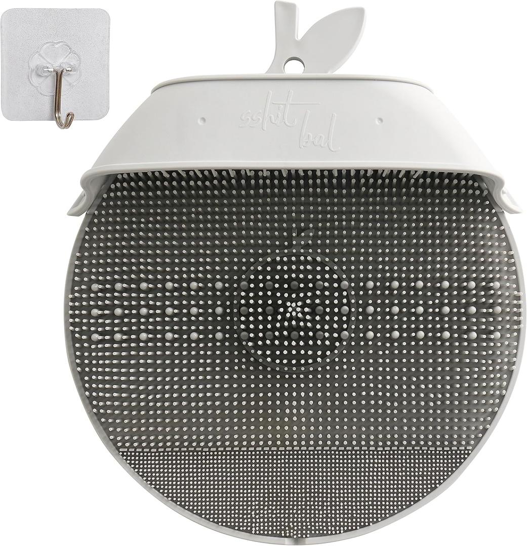 Larger Foot Scrubber - Foot Cleaner&Massager with Non-Slip Suction Cups for Use in The Shower (Gray)