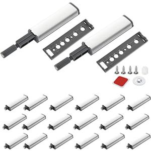 20 Pack Push to Open Door Catch, Heavy Duty Touch Latch, Magnetic Push Latches Kitchen Door Push Release Latch for Cabinet for Kitchen Closet Door Closing & Drawer Closure Pop Out