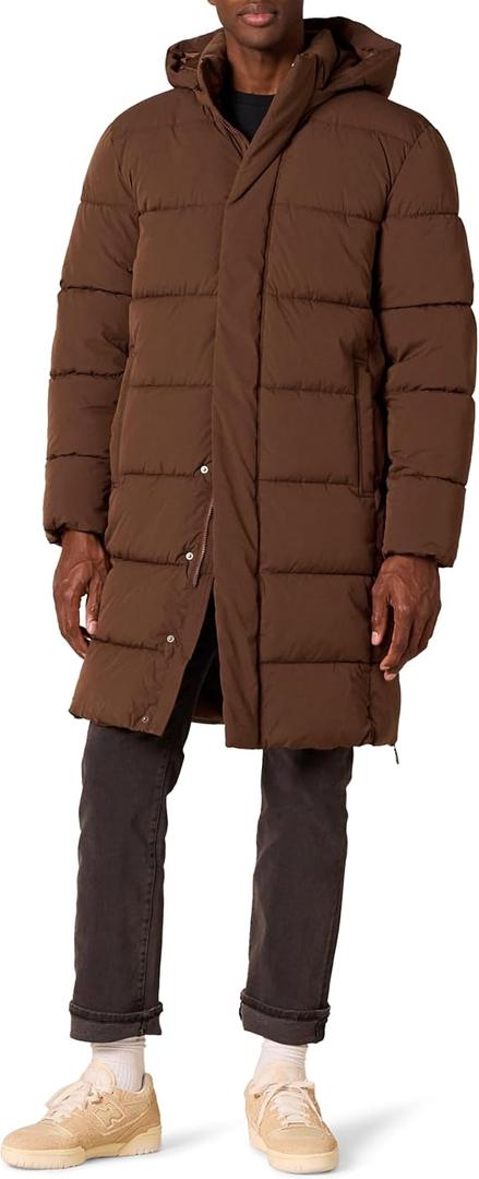 Amazon Essentials Mens Hooded Long Puffer Coat, Size XXL