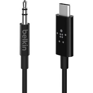 Belkin F7U079bt03-BLK Rockstar 3.5 mm to USB-C Audio Cable, 3 Feet