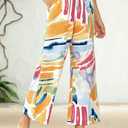 Girls Summer Floral Wide Leg Pants High Waisted Flowy Dress Trousers with Pockets for School Lounge Beach 5-14 Years