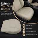 GXARTS Front Driver or Passenger Side Bottom Replacement Seat Cover Microfiber Leather Beige Light Tan Compatible with Mercedes-Benz CLA250 CLA 250 2014 2015