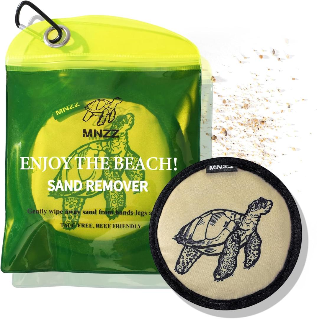 Beach Sand Remover Sand Eraser Wipe Mitt Family Towels Kids Women 2026 Summer Vacation Essentials Mexico Costa Rica Bahamas Trip Must Haves Hawaii Honeymoon Accessories Alaska Cruise Ship Gear 1Pcs (1pcs Cute Round Turtle)