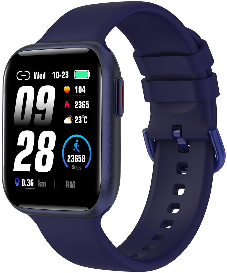 BRIBEJAT Smart Watch for Men Women (Answer/ Make Call), HD 1.75" Zinc Alloy Case Smartwatch, Waterproof Fitness Tracker Pedometer SpO2/ Heart Rate/ Sleep Monitor, Compatible with iPhone Android Phone