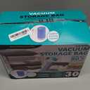 30 Pack Vacuum Storage Bags with Rechargeable Wireless Electric Pump, Vacuum Seal Space Saver Bags for Clothing, Pillows, Blanket, Bedding, Comforter