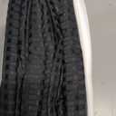MIYE Pleated Waffle Weave Bed Skirt, Tailored Dust Ruffle 16 Inch Drop Easy Fit, Machine Washable (Black, King - 16" Drop)