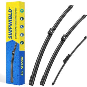 3 Factory Wiper blades Replacement For 2016-2021 Mercedes-Benz GLC 250/300/350/GLC43 AMG/GLC63 AMG Original Equipment Replacement Windshield Wiper Blades Set 22"+22"+12" (Set of 3) Push Button