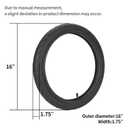 RUTU One Set Rear 16x1.75 Tire (47-305) and 16x1.75/2.125 Inner Tube for Kid Bicycle BoB Revolution SE/Pro/Flex,Compatible with 3-wheeler BOB Gear jogging troller models