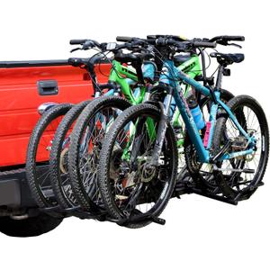 Young 4-Bike Rack Hitch Mount Platform Style Carrier for Cars Trucks SUVs Minivans with 2" Hitch Receiver, 4 Bikes X 40 lbs (160 lbs Total) Load Capacity