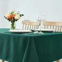 Maxmill Rectangle Tablecloth Weaved Design Water Resistant Wrinkle Free Spill-Proof Soft Table Cloth for Dining Room Decoration, Banquet, Christmas Holiday Dinner, 52 x 84 Inch, Hunter Green