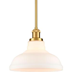 HOLKIRT Modern Pendant Light Fixtures Gold Pendant Lights Kitchen Island Hanging Lights for Bedroom Dining Room Bathroom with Dome Opal Glass,Adjustable Height (Brass)