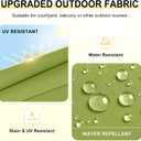 downluxe Outdoor Chair Cushions Set of 4 for Patio Furniture, Water-Resistant Square Corner Patio Chair Cushions with Ties, High Density Foam Outdoor Seat Cushion, 18.5" X 16" X 3", Sage Green